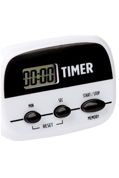 OEM Black and White Plastic Digital Stopwatch with Magnet 6.5x4.5cm