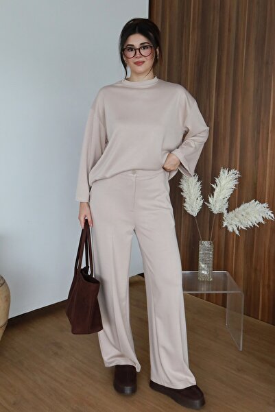 Moda Lippa Bej Palazzo Pantolon