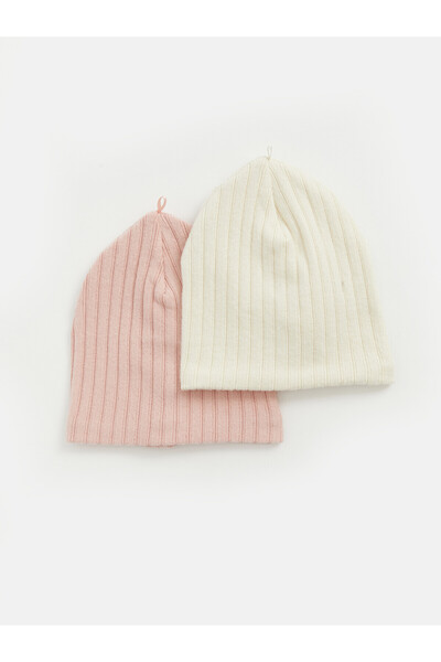 LC Waikiki Nevavm Farkıyla Lcw Accessories Beige Knitwear Plain Baby Girl Beanie