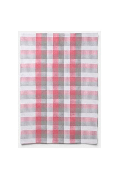 OEM White Grey Fuchsia Checkered Kitchen Towel 60x40cm