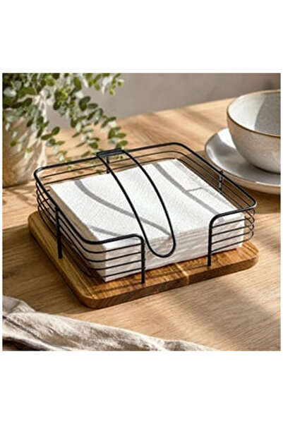 OEM Suport din Lemn pentru Servetele cu Clema Metalica 14,5x12x5cm