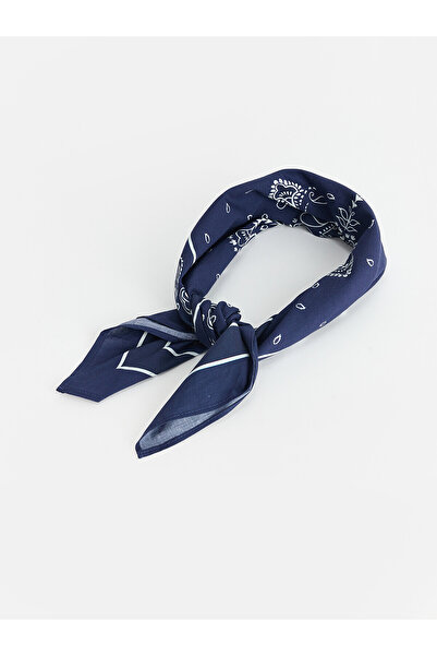LC Waikiki Nevavm Farkıyla Lcw Accessories Navy Blue Patterned Women's Scarf