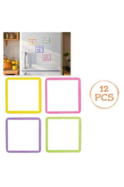 OEM Magnetic Labels with Colored Edges 8x8cm - 12pcs