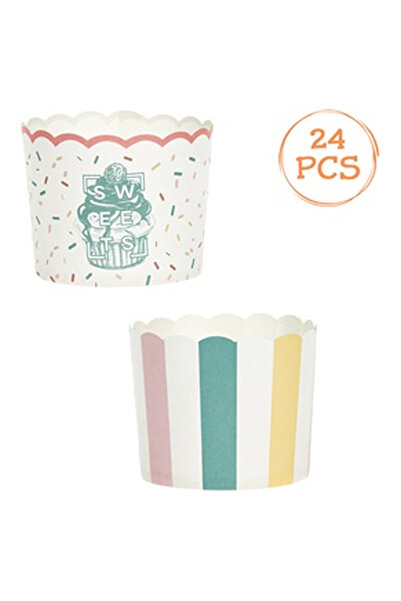 OEM Rainbow Paper Baking Pans Ø7x6cm - 24pcs