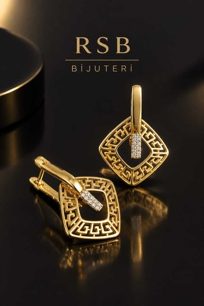 RSB Bijuteri ve Aksesuar Küpe Xupingg Damgalı LUXE Seri Altın Renk Kaplama Ta...
