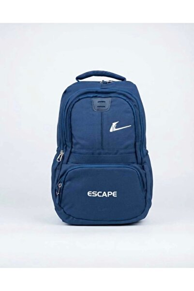 ESCAPE Unisex Navy Blue Backpack School Bag with 4 Pockets Water Resistant 45...
