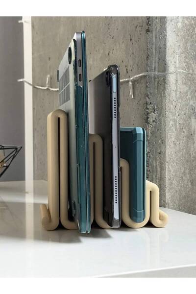 NozzleLab 3'lü Dikey Laptop - Tablet Standı Organizer 3D Baskı