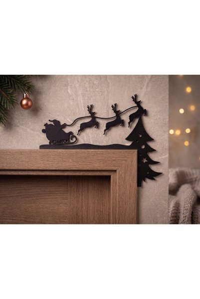 LUBIKO STUDIO Decorațiune de Anul Nou cu Moș Crăciun și renii săi – pentru co...
