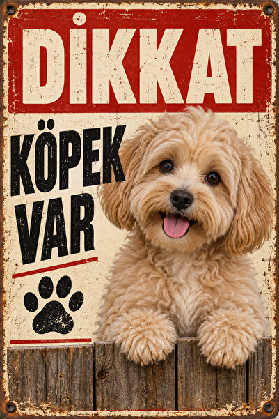Lucena Maltipoo Caution Dog Present Retro Metal Wall Sign Decorative Warning ...