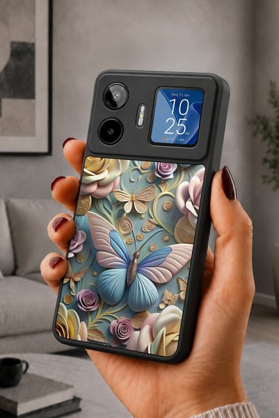 General Mobile Gm 26 Pro Compatible Printed, Matte Black, Soft Silicone, Prot...