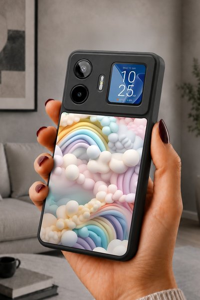 General Mobile Gm 26 Pro Compatible Printed, Matte Black, Soft Silicone, Prot...