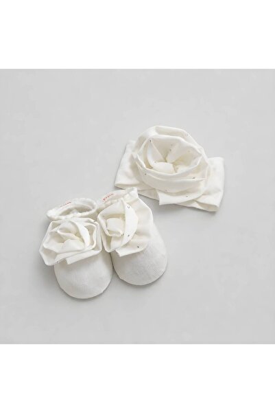 Katamino Similay Rose and Stone Baby Girl Bamboo Bandana & Booties Gift Set
