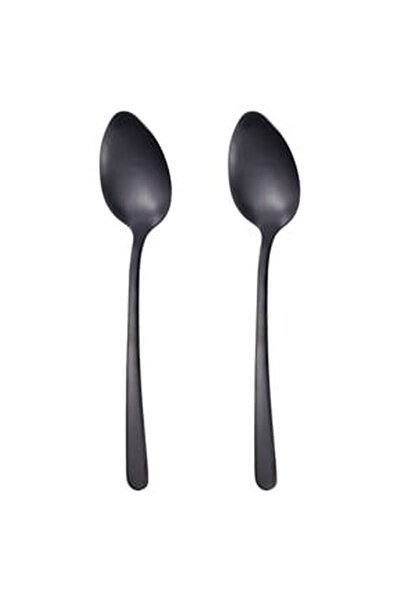 OEM Black Stainless Steel Spoons "Black"" 21cm - 2pcs"