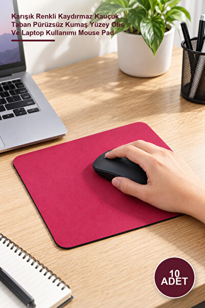 Yenilig 10 Τεμάχια Μικρού Μεγέθους Mousepad – Μικτό Χρώμα Αντιολισθητική Ελασ...