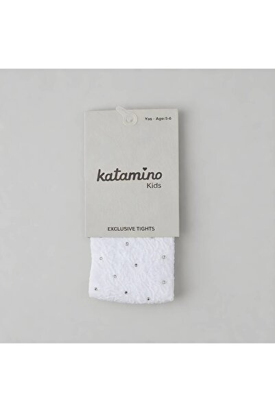 Katamino Momento Stone Detailed Thin Girls' Pantyhose