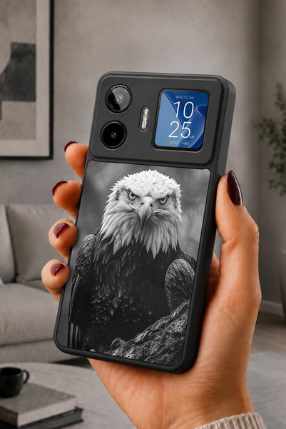 General Mobile Gm 26 Pro Compatible Printed, Matte Black, Soft Silicone, Prot...