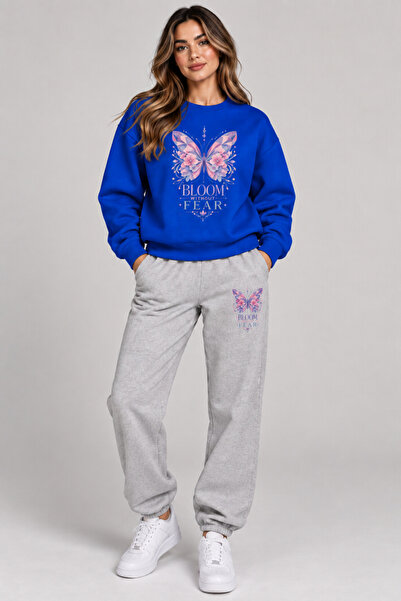 orwen life est. 2022 Women's Oversize Floral Butterfly Printed Winter Sweatsh...