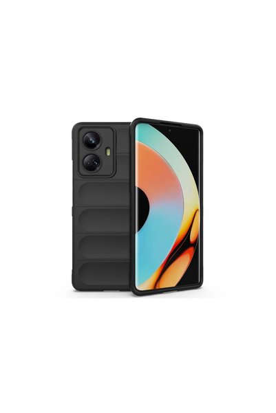 OtoTech حافظة Realme 10 Pro 5G من السيليكون الأمثل - أسود