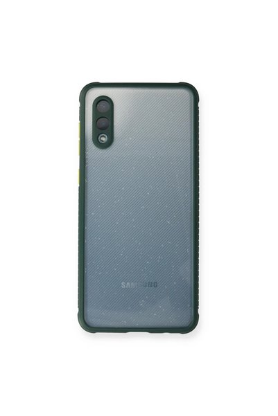 OtoTech جراب سامسونج جالاكسي A02 ميامي سيليكون شفاف - أخضر داكن
