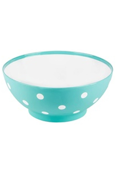 OEM Matte Green Plastic Bowl with Polka Dots 350ml