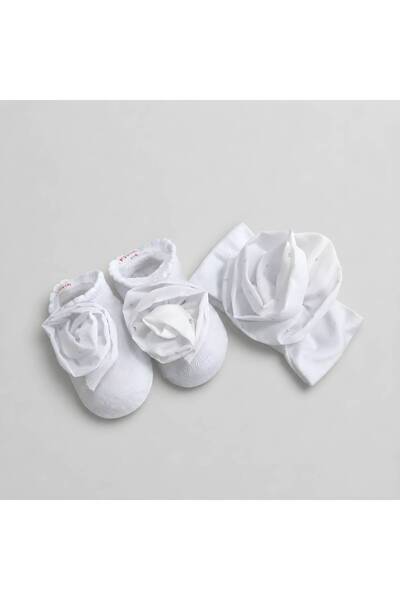 Katamino Similay Rose and Stone Baby Girl Bamboo Bandana & Booties Gift Set