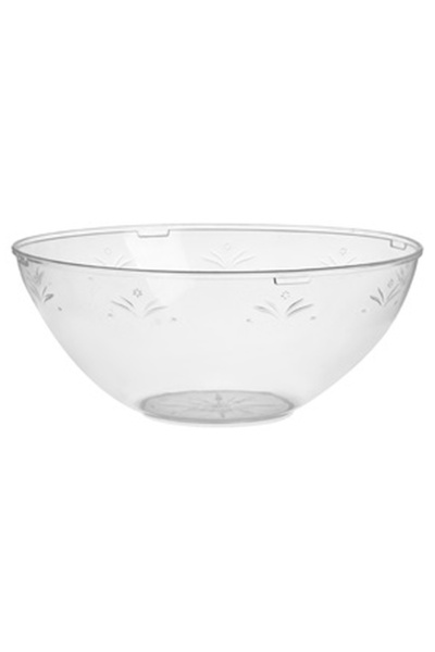 OEM Reusable Transparent Plastic Bowl with Flower Pattern Ø20x8cm