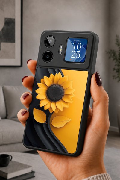 General Mobile Gm 26 Pro Compatible Printed, Matte Black, Soft Silicone, Prot...