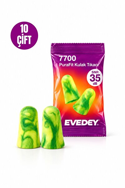 Evedey 7700 Uyku Kulak Tıkacı Köpük Gürültü Ses Önleyici (10 Çift)