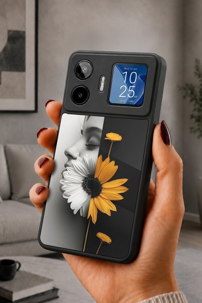 General Mobile Gm 26 Pro Compatible Printed, Matte Black, Soft Silicone, Prot...