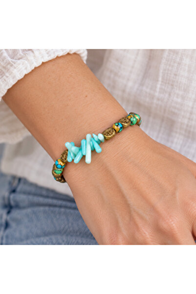 HER ŞEY NOTA www.herseynota.com Bohemian Design Women's Bracelet with Turquoi...