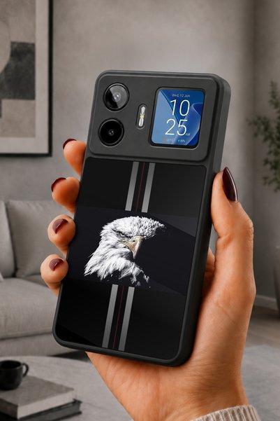 General Mobile Gm 26 Pro Compatible Printed, Matte Black, Soft Silicone, Prot...