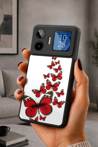 General Mobile Gm 26 Pro Compatible Printed, Matte Black, Soft Silicone, Prot...