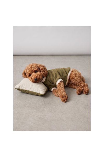 Kemique Natura Cozy Pati & Yastık | Nefti Yeşil Polar Köpek Sweatshirt ve Min...