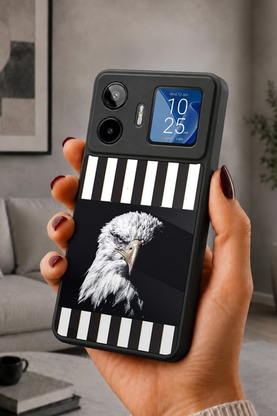 General Mobile Gm 26 Pro Compatible Printed, Matte Black, Soft Silicone, Prot...