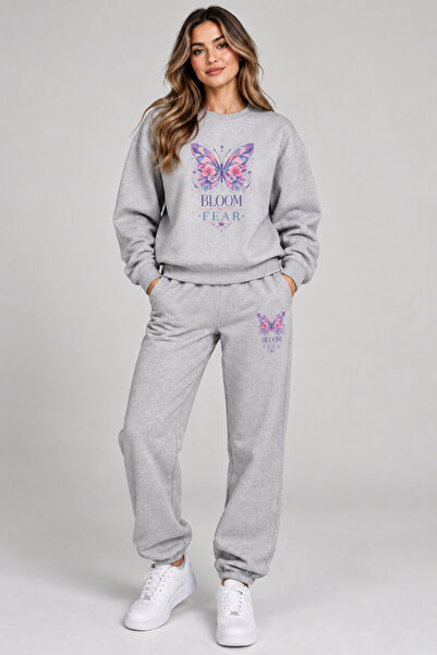 orwen life est. 2022 Women's Oversize Floral Butterfly Printed Winter Sweatsh...