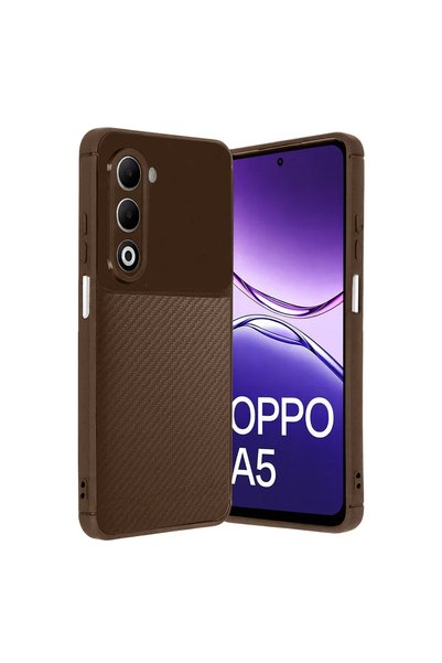 OtoTech غطاء كربون أوتو فوكس لهاتف أوبو A5 4G - بني