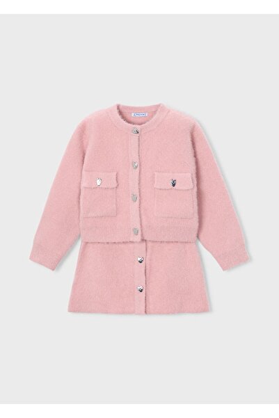 MAYORAL Girl's Skirted Knitted Suit Beige