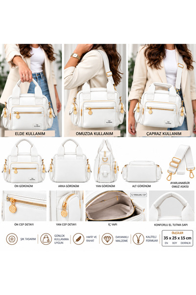 ELAN COLLECTİON Kadın Çanta Yeni Sezon Premium Tasarım Su Geçirmez Çok Gözlü ...