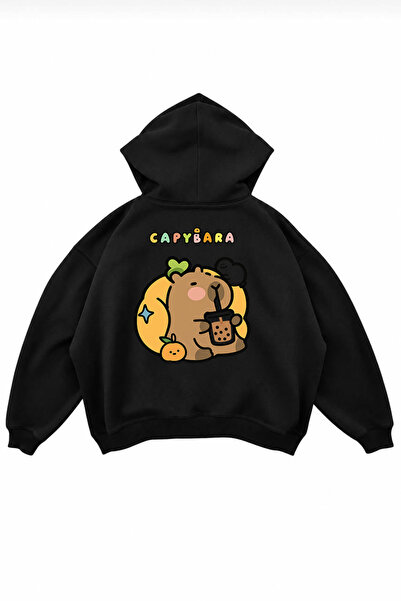 genosha Hanorac supradimensionat cu glugă și imprimeu Capybara