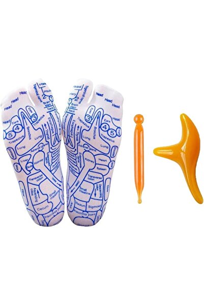 ALMEKAQUZ Reflexology Socks Set,Reflexology Socks with Massage Tool,Foot Reli...