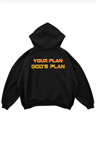genosha Hanorac supradimensionat cu glugă și imprimeu Gods Plan