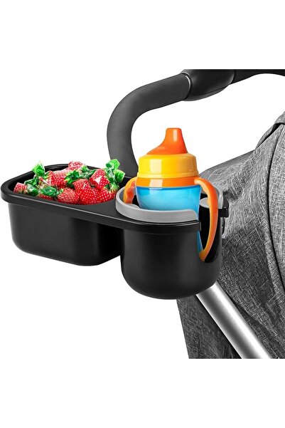 NALACAL 2-In-1 Stroller Cup Holder with Snack Tray, Universal Stroller Tray &...
