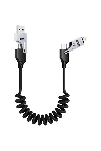 urevo كابل USB بطول 1.5 متر، متوافق مع آيفون وماك بوك والكمبيوتر المحمول والأ...