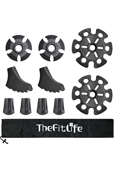TheFitLife Trekking Poles Accessories Set - Rubber Replacement Pole Tip Prote...
