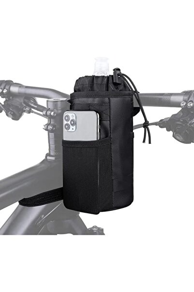 GENERAL Yalajoy Bike Bottle Holder, Handlebar Cup Holder with Mesh Pockets, I...