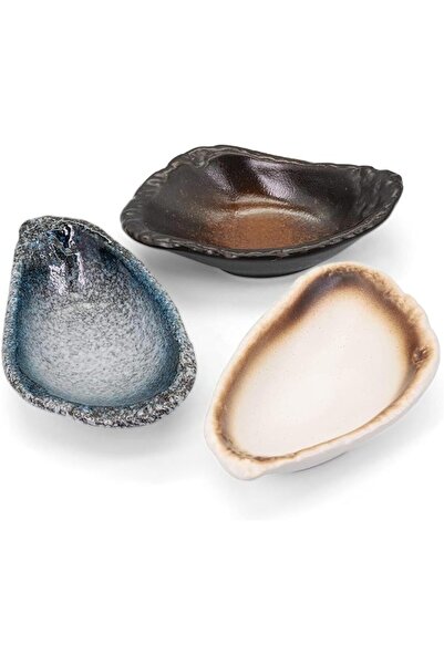 Yelajoy 3 Pack Ceramic Spoon Rest Set, Shell Shaped Oyster Dish Utensil Holde...