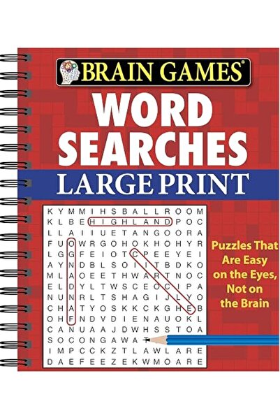 GENERAL Brain Games - Word Searches - Large Print (Red)