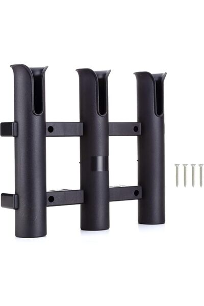 THE WHITE SHOP Fishing Rod Holder Bracket Wall Mounted Rod Tubes Links with S...