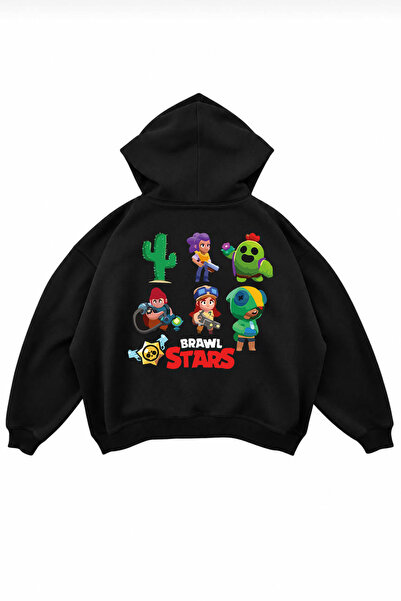 genosha Φούτερ με κουκούλα Brawl Stars με στάμπα παιχνιδιού, σε μεγάλο μέγεθος