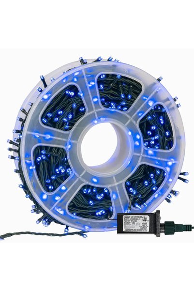RXH Instalație de Crăciun Tip Rolă, 100 m, 480 LED Crystal Albastru, pentru I...